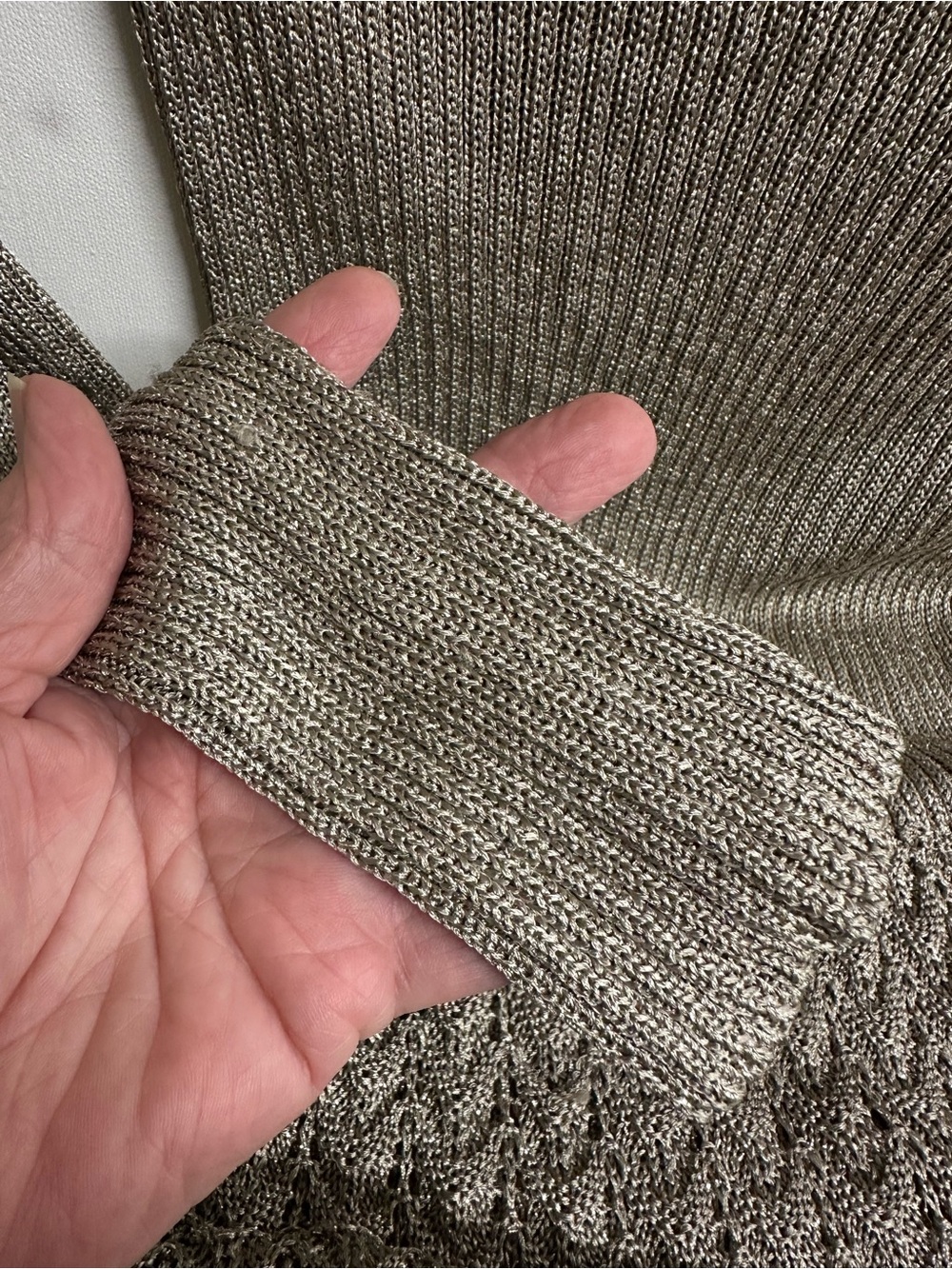 Ralph Lauren Silver-Taupe Knit Sweater dress - Picture 3 of 8